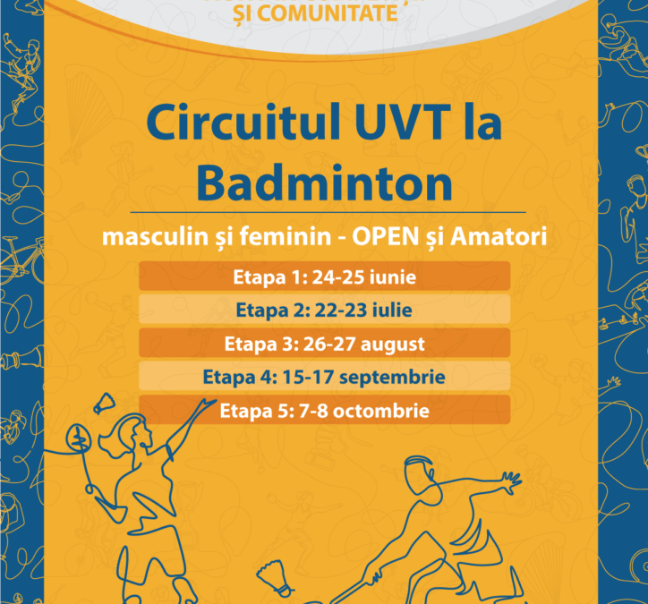 Circuitul UVT de badminton, cu cinci etape programate în 2023